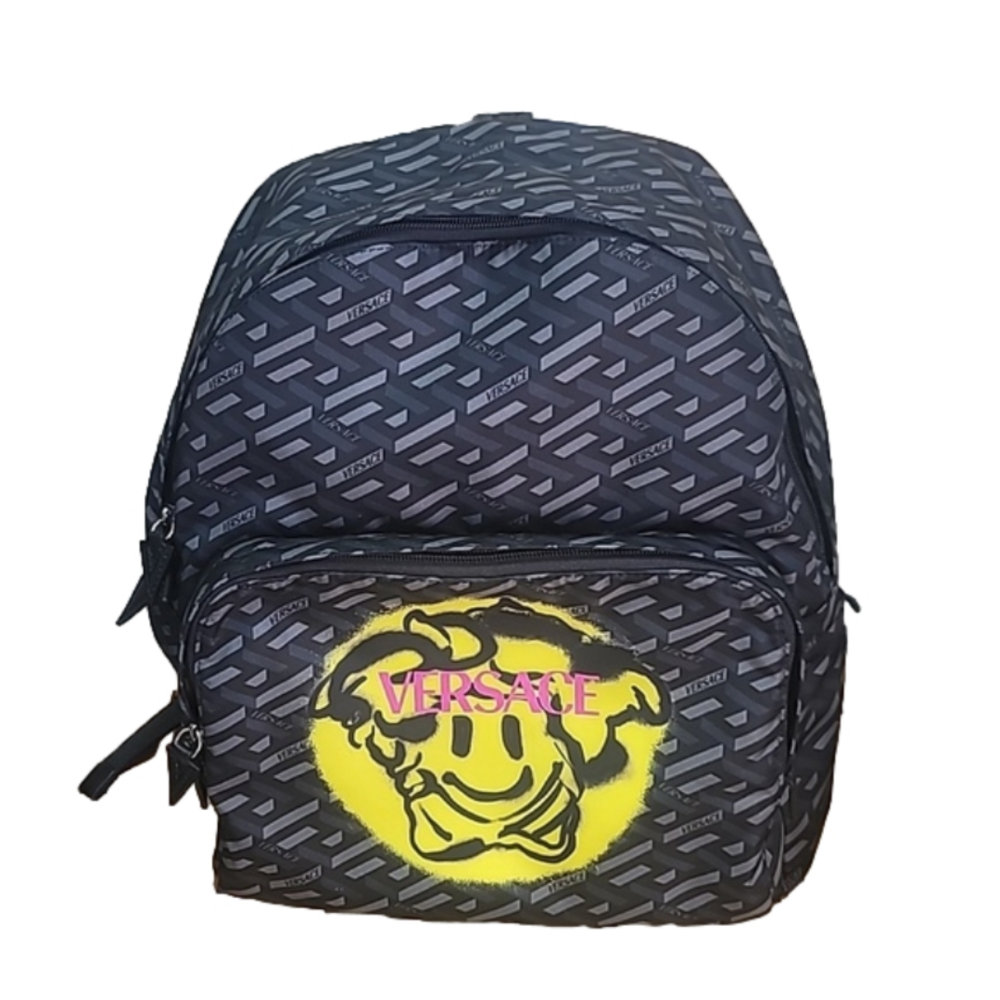 NWOT Versace  La Greca Smile Signature Medusa Nylon Backpack 🎁 💎